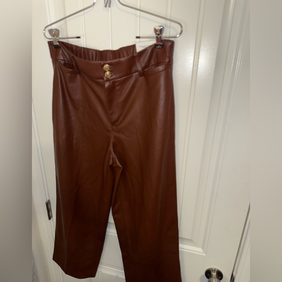 Chico's Brown Wide-Leg High-Waist Pants New* - Picture 10 of 11